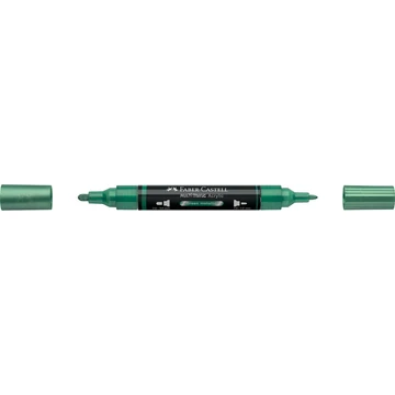 Akril marker kétvégű MULTIMARK 295 Faber-Castell metál zöld