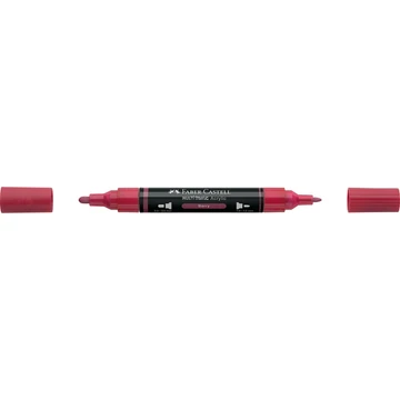 Akril marker kétvégű MULTIMARK 433 Faber-Castell piros bogyó