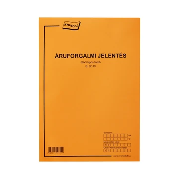 Áruforgalmi jelentés 50x3lapos A4,