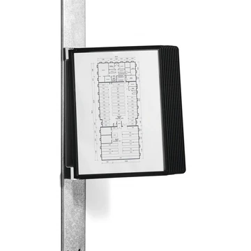 Bemutatótábla tartó, Durable Vario® Magnet Wall 10, fekete