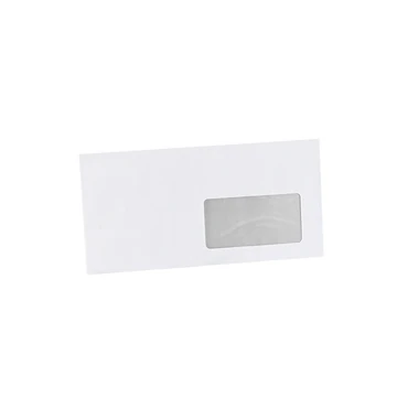 Boríték LA4 enyvezett bélésnyomott jobb ablakos 45x90mm 110 × 220mm J20A15 Bluering® fehér