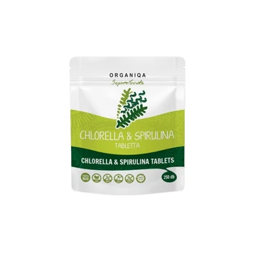 Chlorella és Spirulina bio tabletta 250db Organiqa