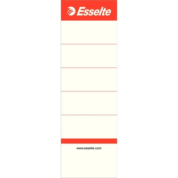 Cserecímke iratrendezőhöz, kétoldalas 50x158mm, Esselte fehér 10 db/csom