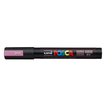 Dekormarker 1,8-2,5mm, Uni Posca PC-5M metál rózsaszín