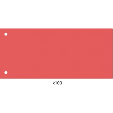 Elválasztócsík, 24x10,5 cm, 100 db/csomag PP Economix piros
