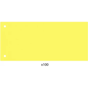 Elválasztócsík, 24x10,5 cm, 100 db/csomag PP Economix sárga