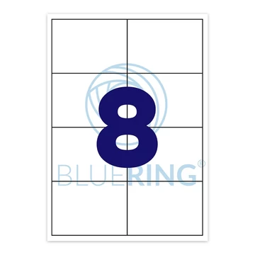 Etikett címke, 99,1x67,7mm, 100 lap, 8 címke/lap Bluering