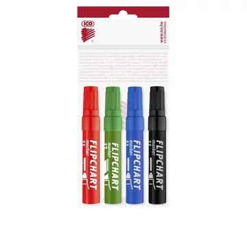 Flipchart marker készlet vízbázisú 3mm, kerek Artip11, 4 klf.szín