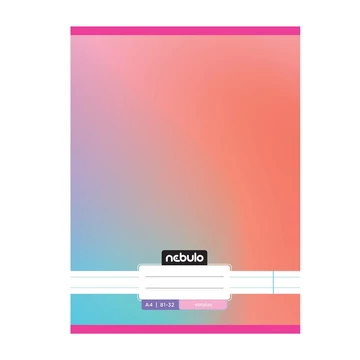 Füzet, A4, vonalas, 81-32, Monochrome és Gradient minták I., 12 db/csomag Nebulo