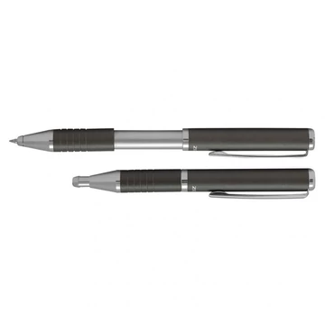 Golyóstoll metál szürke test, Zebra SLF1, írásszín kék