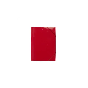 Gumis mappa A4, 400g. karton EVOffice piros