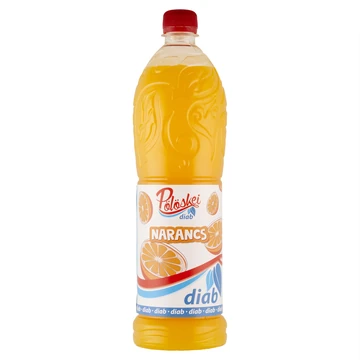 Gyümölcsszörp 1l, narancs diab Pölöskei DRS