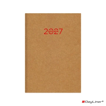 Határidőnapló Animal A5 heti, fehér lapokkal Gazelle okker Dayliner 2027.