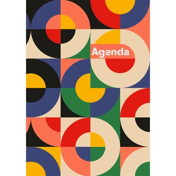 Határidőnapló Colors A5 napi, fehér lapokkal Retro Dayliner 2027.