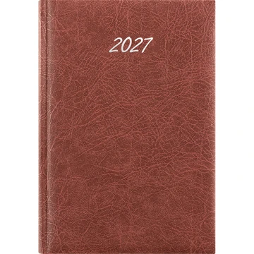Határidőnapló Rebel B5 heti, krémszínű lapokkal bordó Dayliner 2027.