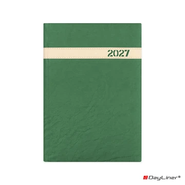 Határidőnapló The Boss A5 napi, fehér lapokkal zöld Dayliner 2027.