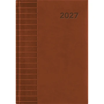 Határidőnapló Tucson A5 napi, fehér lapokkal barna Dayliner 2027.
