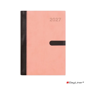 Határidőnapló Winner A5 napi, fehér lapokkal pink Dayliner 2027.