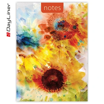 Határidőnapló és jegyzet Colors A5 vonalas, fehér lapokkal Sunflower Dayliner 2027.