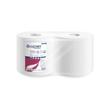 Ipari törlő 1 rétegű tekercses átmérő: 28 cm 320 lap/tekercs 2 tekercs/karton Texicell Power 320 Lucart_851271 fehér