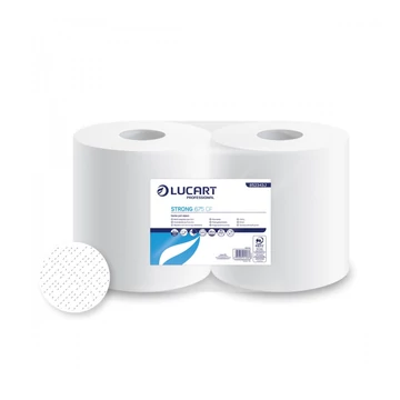 Ipari törlő 2 rétegű kitéphető dudával átmérő: 25 cm 675 lap/tekercs 2 tekercs/karton Strong 675 CF Lucart_852343J fehér