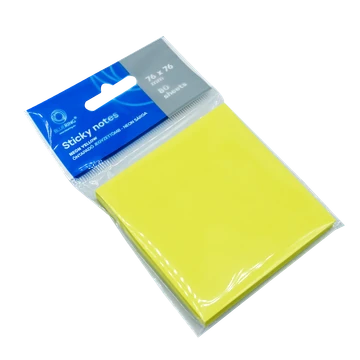 Jegyzettömb öntapadó, 76x76mm, 80lap, Bluering® , neon sárga