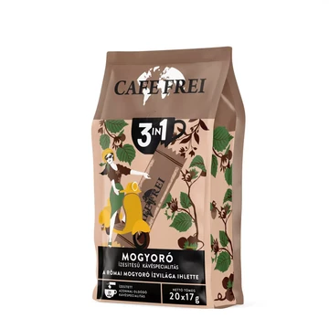 Kávé instant, 20 x 17g, 3in1 Cafe Frei Római mogyoró