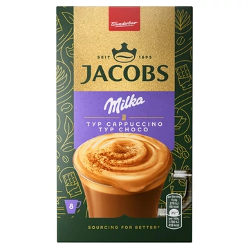 Kávé instant, 8 x 15,8g, Jacobs Cappuccino Milka 