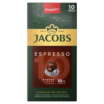 Kávékapszula, Nespresso kompatibilis Jacobs Espresso 10 Intenso 10db kapszula