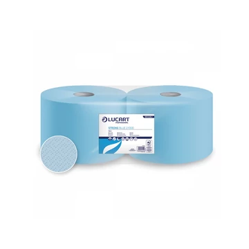 Ipari törlő 2 rétegű tekercses átmérő: 28 cm 1000 lap/tekercs 2 tekercs/karton Strong Blue 2.1000 Lucart_851326J kék