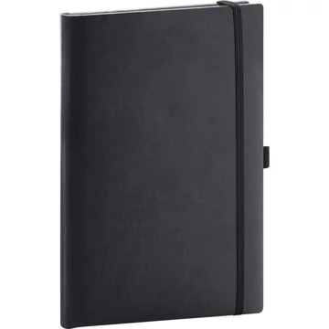 Klasszikus notesz Aprint borítással black, vonalas, 15x21cm, Presco