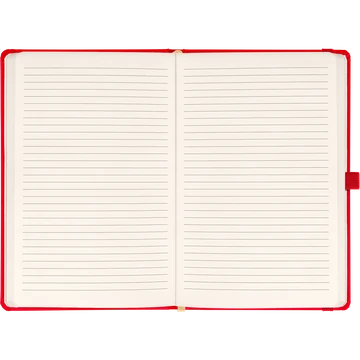 Klasszikus notesz Taggia borítással Red, vonalas, 13x21cm, Presco
