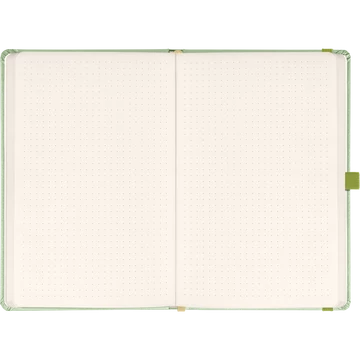 Klasszikus notesz Vivella borítással Green, pontozott, 13x21cm, Presco