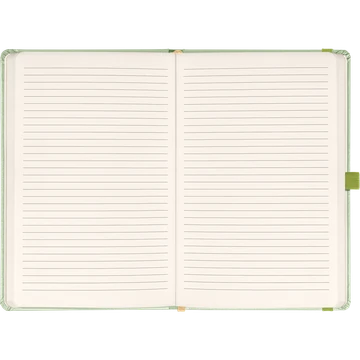 Klasszikus notesz Vivella borítással Green, vonalas, 13x21cm, Presco