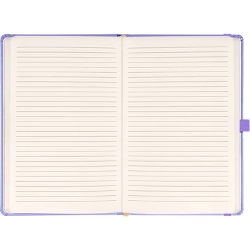 Klasszikus notesz Vivella borítással Lila, vonalas, 13x21cm, Presco