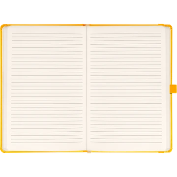 Klasszikus notesz Vivella borítással Yellow, vonalas, 13x21cm, Presco