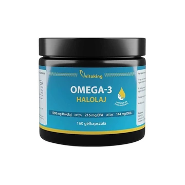Lágyzselatin kapszula Omega-3 halolaj 1200mg 160db Vitaking