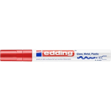 Lakkmarker 2-4mm, kerek Edding 750 piros