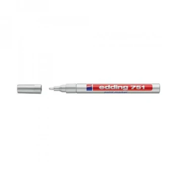 Lakkmarker 1-2mm, kerek Edding 751 ezüst