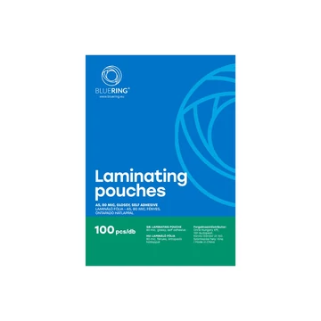 Lamináló fólia A5, 80 micron öntapadó hátlappal 100 db/doboz, Bluering®,