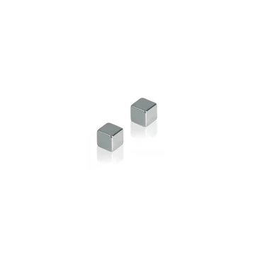 Mágnes, 1x1x1cm, erős, üvegtáblához, HMN1010 Franken ezüst 4 db/csomag