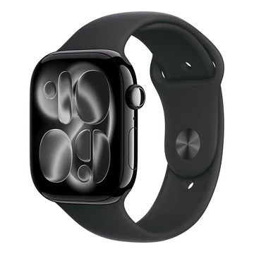 Okosóra Apple Watch S11 GPS 46mm Jet Black Aluminium Case with Black Sport Band - M/L
