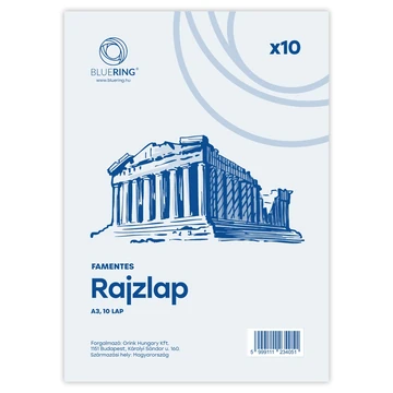Rajzlap A3, famentes fóliázva Bluering® 10 ív/csomag,