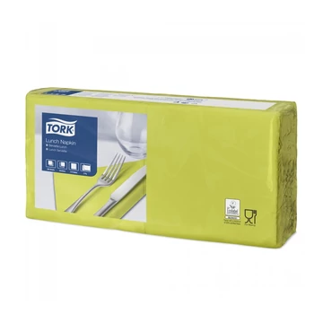 Szalvéta 2 rétegű 1/4 hajtású 32,8 x 32,5 cm 200 lap/csomag Advanced Lunch Tork_477840 lime