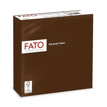 Szalvéta 2 rétegű 1/4 hajtású 33 x 33 cm 50 lap/csomag Smart Table Fato_82622400 csokoládé