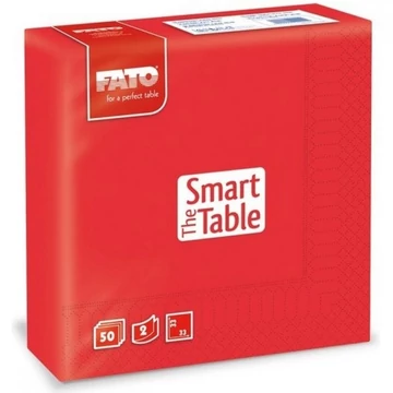 Szalvéta 2 rétegű 1/4 hajtású 33 x 33 cm 50 lap/csomag Smart Table Fato_82621700 piros