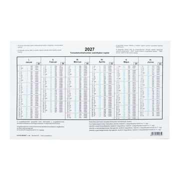 TB számfejtési naptár A.3516-38/2027
