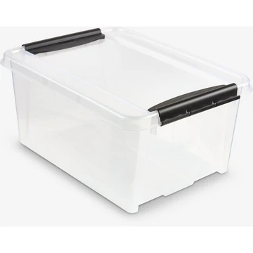 Tároló doboz műanyag 14 liter csatos átlátszó Probox