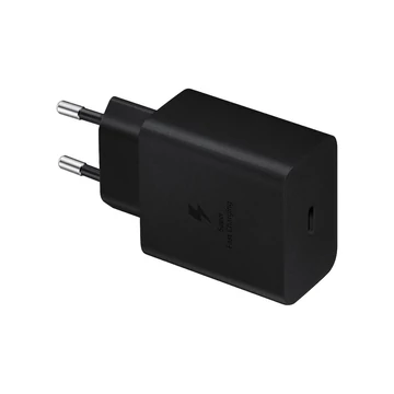 Töltő hálózati SAMSUNG Type-C aljzat (45W, PD gyorstöltő) fekete