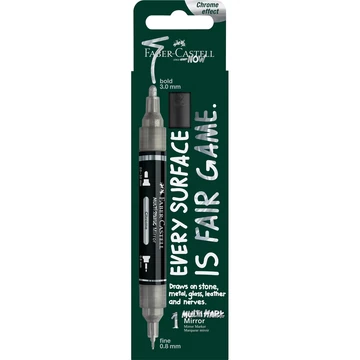 Tükör effekt marker kétvégű MULTIMARK 551 Faber-Castell króm bliszteres
